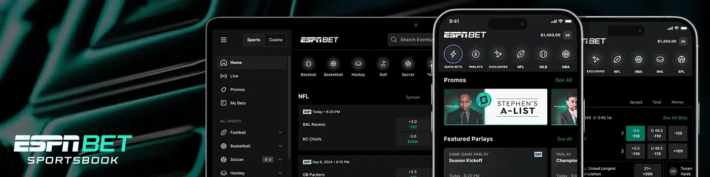 Kansas.bet Espnbet sportsbook games variety desktop banner